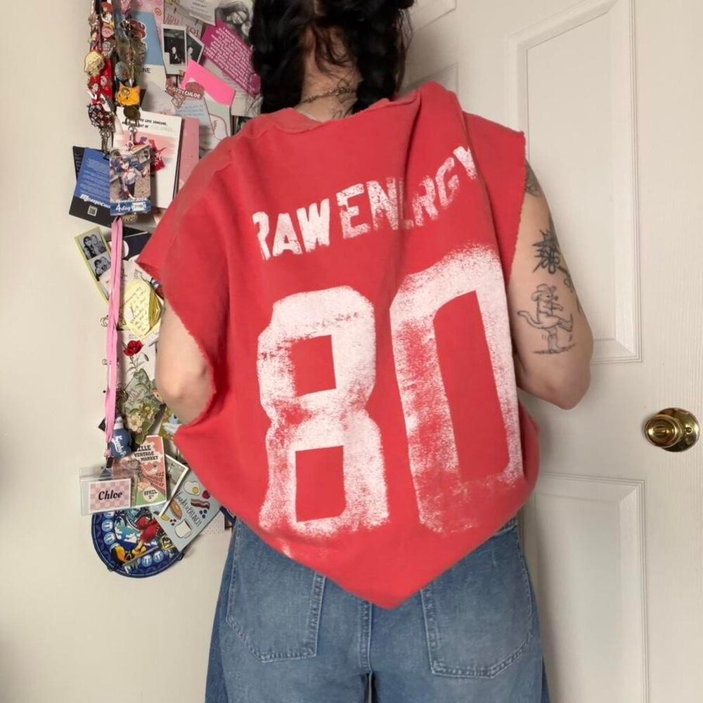 Zara Red Raw Energy Jersey 76 C 8